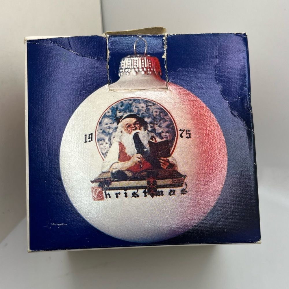 Norman Rockwell's First limited 1975 ornament Saturday Evening Post Santa